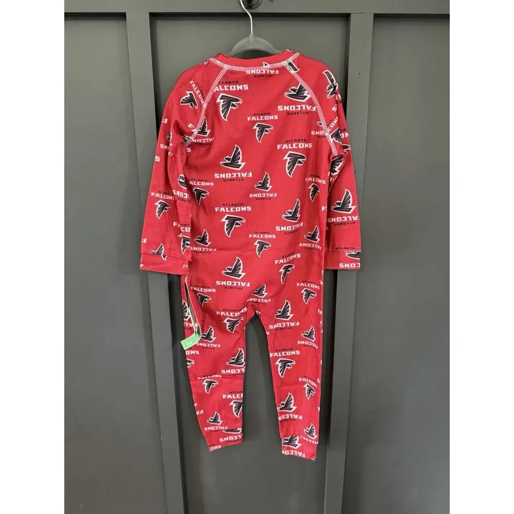 NFL Atlanta Falcons Baby Kids Pajama Sleeper Bodysuit New With Tags Size 2T